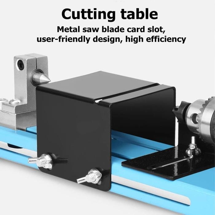 Mesin Bubut Kayu Mini Lathe Beads Grinding Polisher DIY Woodworking