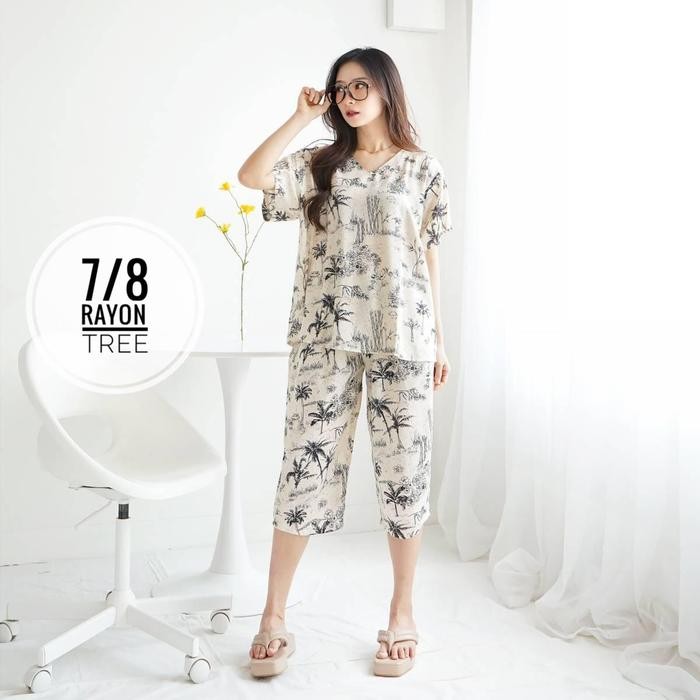 BAJU TIDUR WANITA/ PIYAMA DEWASA CELANA 7/8 ALLSIZE & JUMBO IMPORT