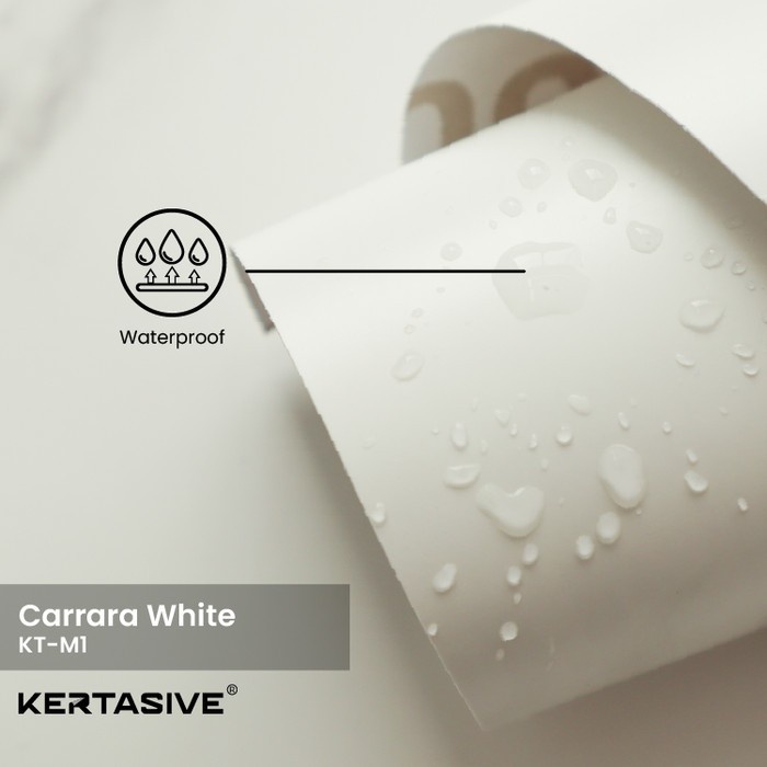Carrara White Marble 122 Cm - Kertasive Pvc Interior Film Kertasive
