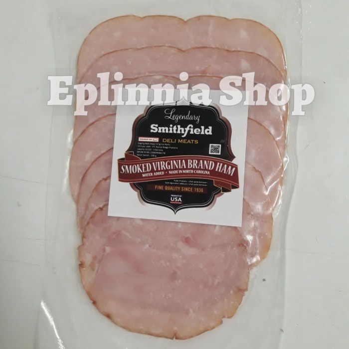 

SMITHFIELD SMOKED VIRGINIA BRAND HAM 100 GR - DAGING BABI ASAP KODE 717