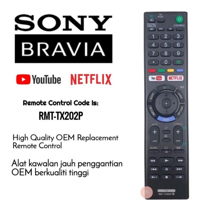 Remot Remote TV Sony Smart Bravia Original
