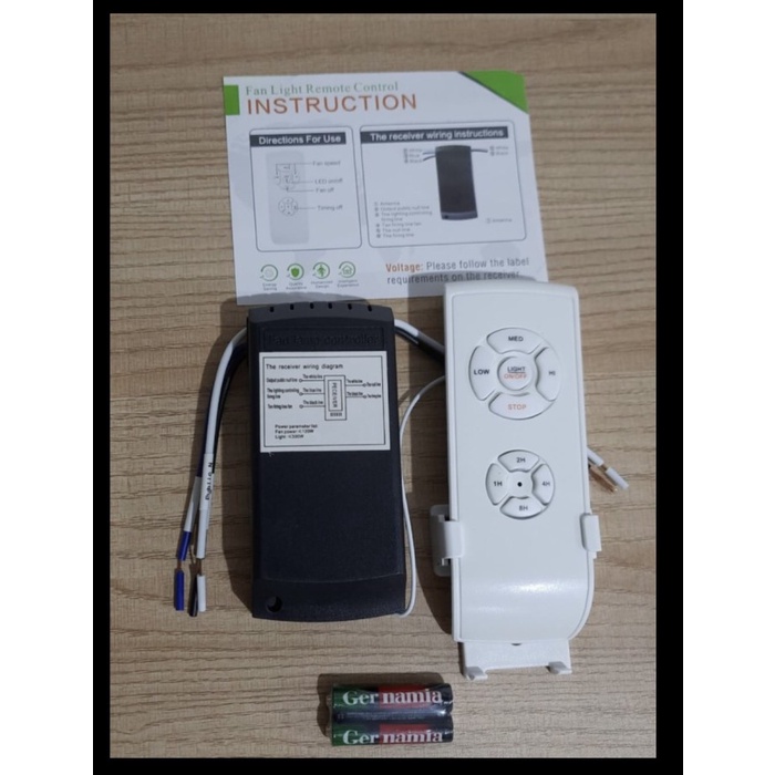 Remote + Receiver khusus Lampu Kipas Lotus