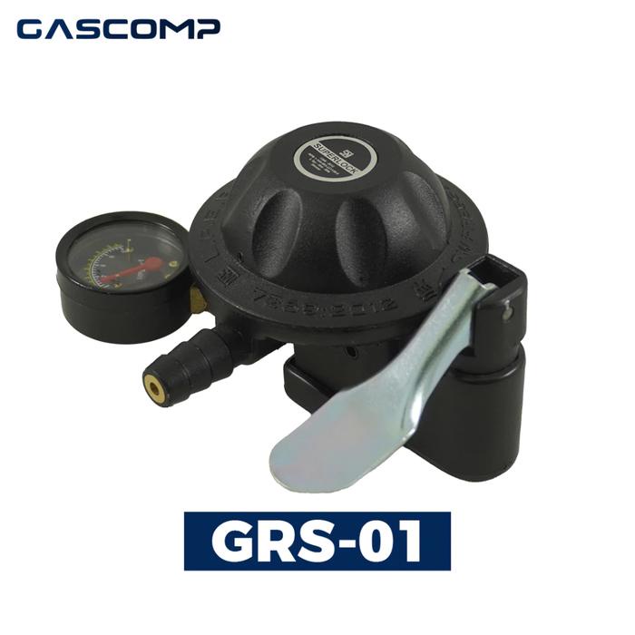 Gascomp Superlock GRS01 Regulator Kompor Gas Meter Tekanan Rendah Pengunci Ganda Otomatis