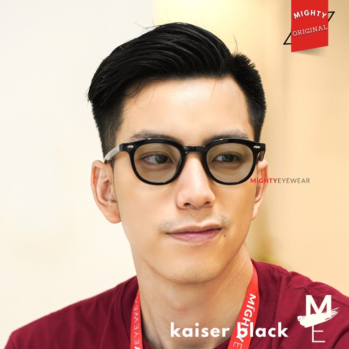 Mighty Kacamata Photochromic Bluelight Pria Korea Baru - Kaiser Black