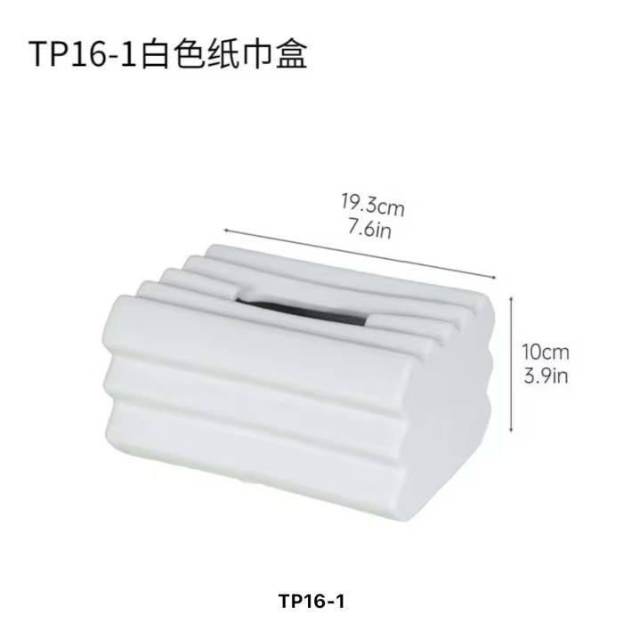 NEW ARRIVAL CHELSEA ZIGZAG TISSUE BOX/ TEMPAT TISU KERAMIK AESTETIK SXK3