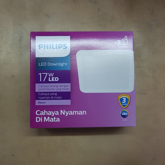 TERMURAH Philips Downlight LED Kotak Inbow 17W / 17 Watt Meson 59467 Putih