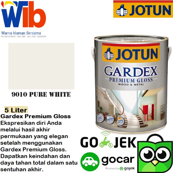 Jotun Gardex Premium Semi Gloss / Besi & Kayu / 5L 9010 Pure White