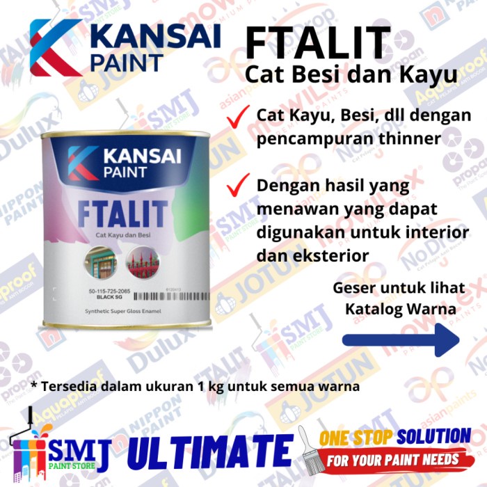 TERLARIS Cat Besi / Kayu Minyak FTALIT - 20kg