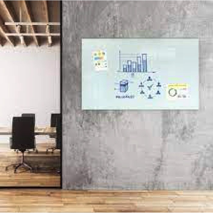 

KUYY GLASSBOARD GANTUNG MAGNETIC PAPAN TULIS KACA MAGNETIK WHITEBOARD PUTIH TEMPEL CUSTOM COD