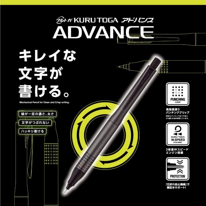 

DISKON SUPER UNI KURU TOGA ADVANCE UPGRADE 0.3 MM MECHANICAL PENCIL M310301P PACKING AMAN