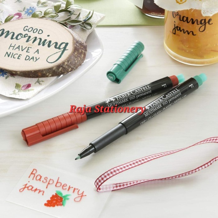 

PROMO FABER CASTELL PERMANENT MARKER MULTIMARK OPF OPM BLACK BLUE RED FINE MEDIUM ERASABLE SPIDOL