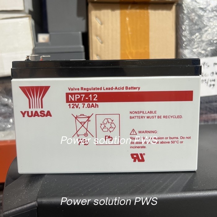 Battery Yuasa 12V7Ah, Yuasa NP7-12, Baterai Yuasa 12V7Ah