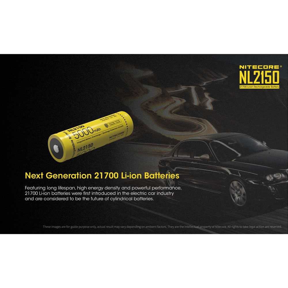 NITECORE Baterai Rechargeable 21700 Li-Ion 3.6V 5000mAh 1 PCS