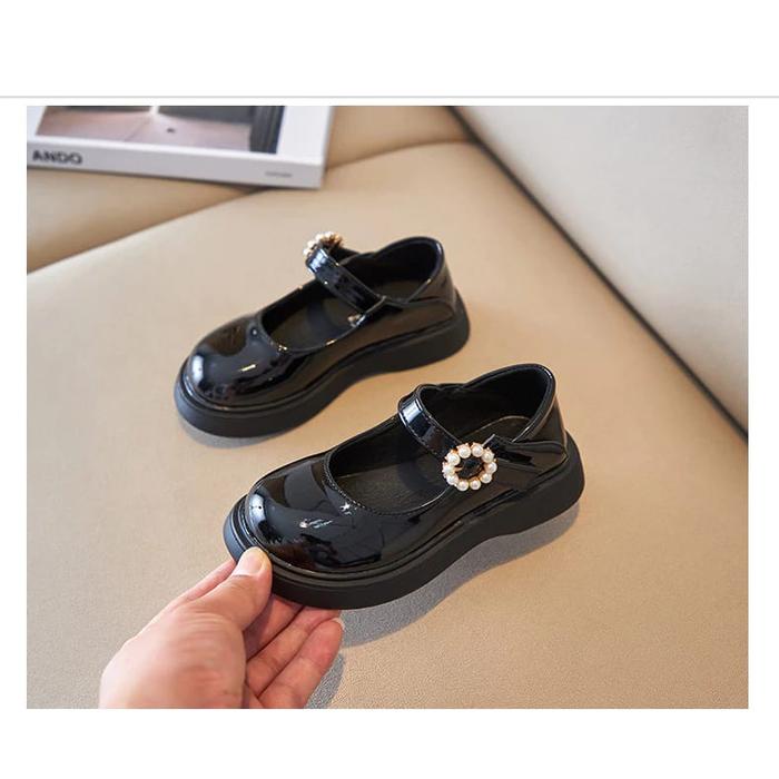 Promo Sepatu Docmart Anak Perempuan Umur1-13Tahun Sepatu Anak Bayi Sd Sekolah Warna Hitam Loafers