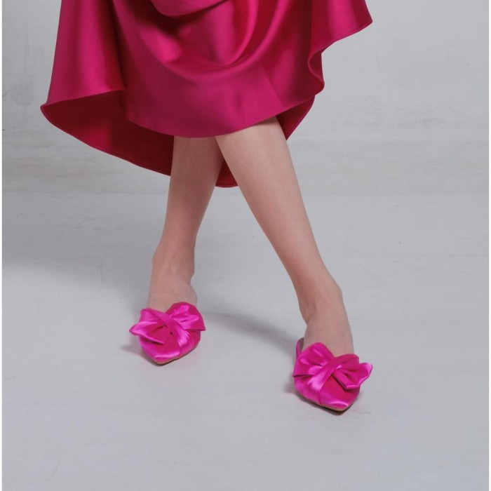 KODE B NCY Shoes Sandal Wanita CHARMINE Mules Warna Pink Fuschia