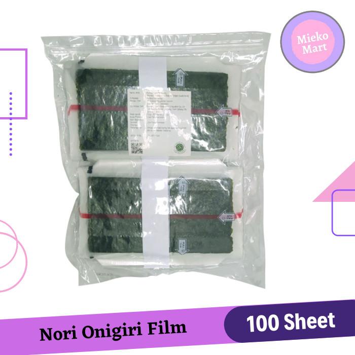 

terbaru !!! triangle onigiri sushi nori halal mui nori onigiri 100 sheet food seaweed rumput rumput