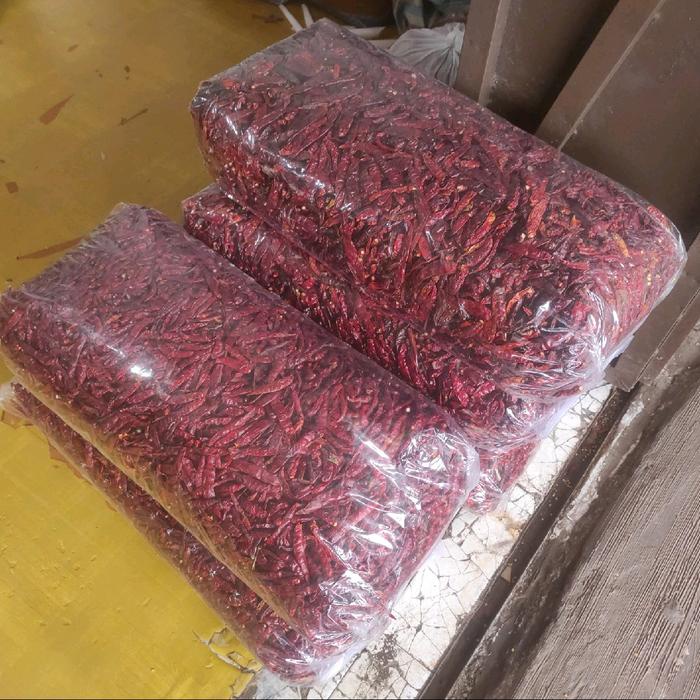 

terbaru !!! paket hemat 5 kg cabe teja kering super pedas royko halal tidak ada alergi - bubuk,