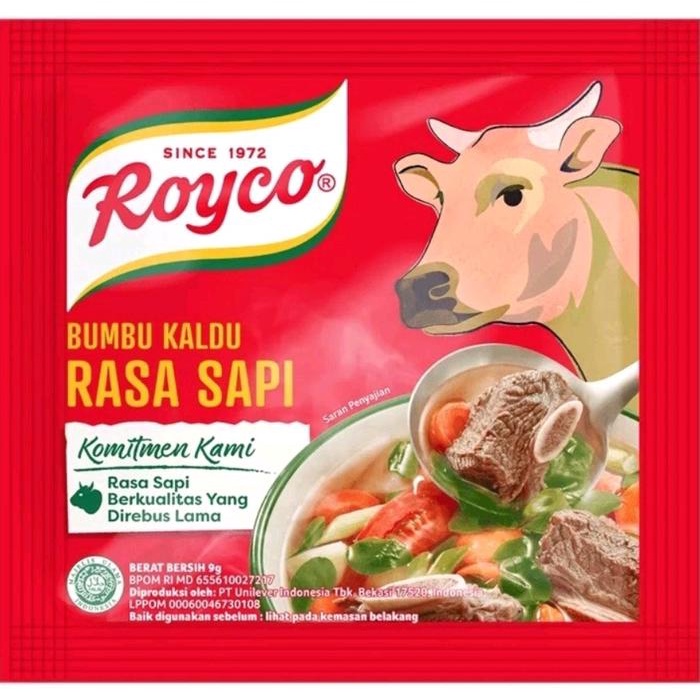 

terbaru !!! royco 8gram ayam & sapi 1 dus isi 576 sachet penyedap masakan enak ready