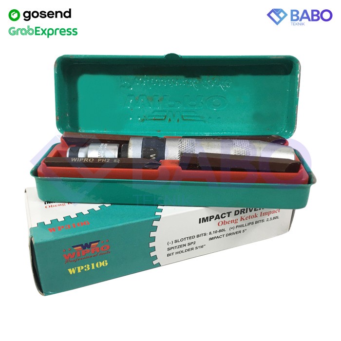 Wipro Impact Screwdriver Obeng Ketok Set 6 pcs