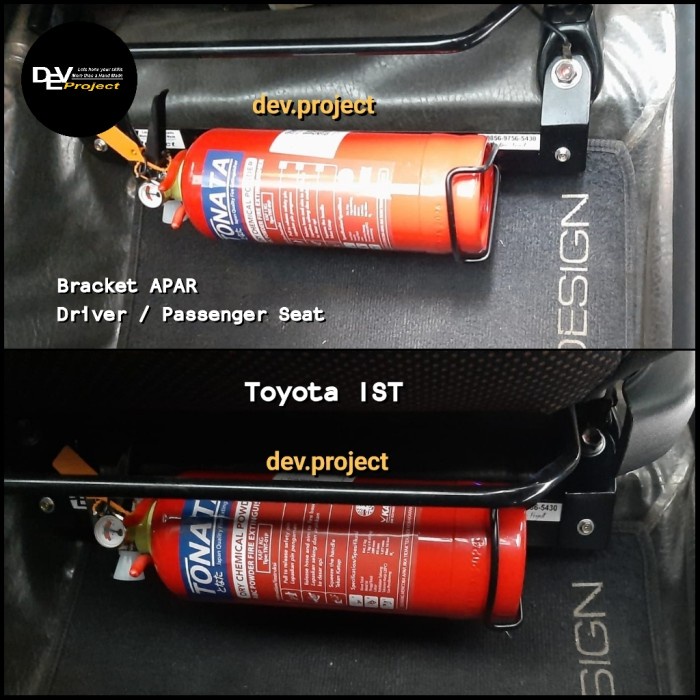 Bracket Dudukan APAR di Kaki Jok Mobil Toyota Ist