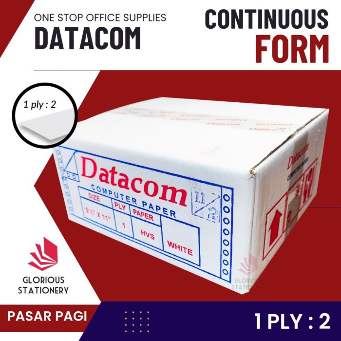 

Kertas Continuous Form Datacom 9.5x11 1ply Bagi 2
