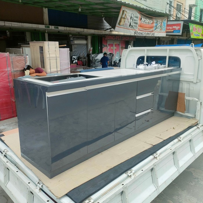 Kitchen Set Bawah Komplite Dapur Minimalis Hpl 240Cm