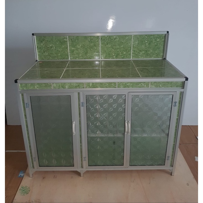 Rak Meja Kompor Keramik 3 Pintu Rata