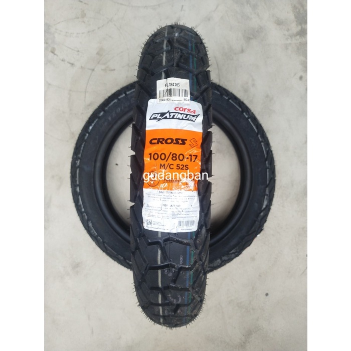 Ban Corsa Cross S 100 / 80 - 17 Luar Motor Semi Trail Platinum Tubeles