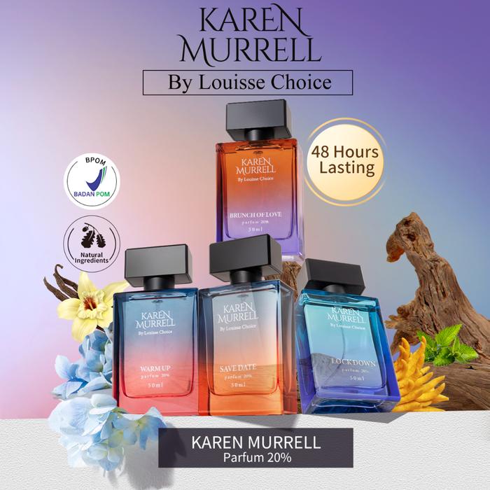 [Live]Louisse Choice & Karen Murrell Parfum * 4Pcs Bundle 20% 50Ml Bpom 48 Hours Lasting Edp Men