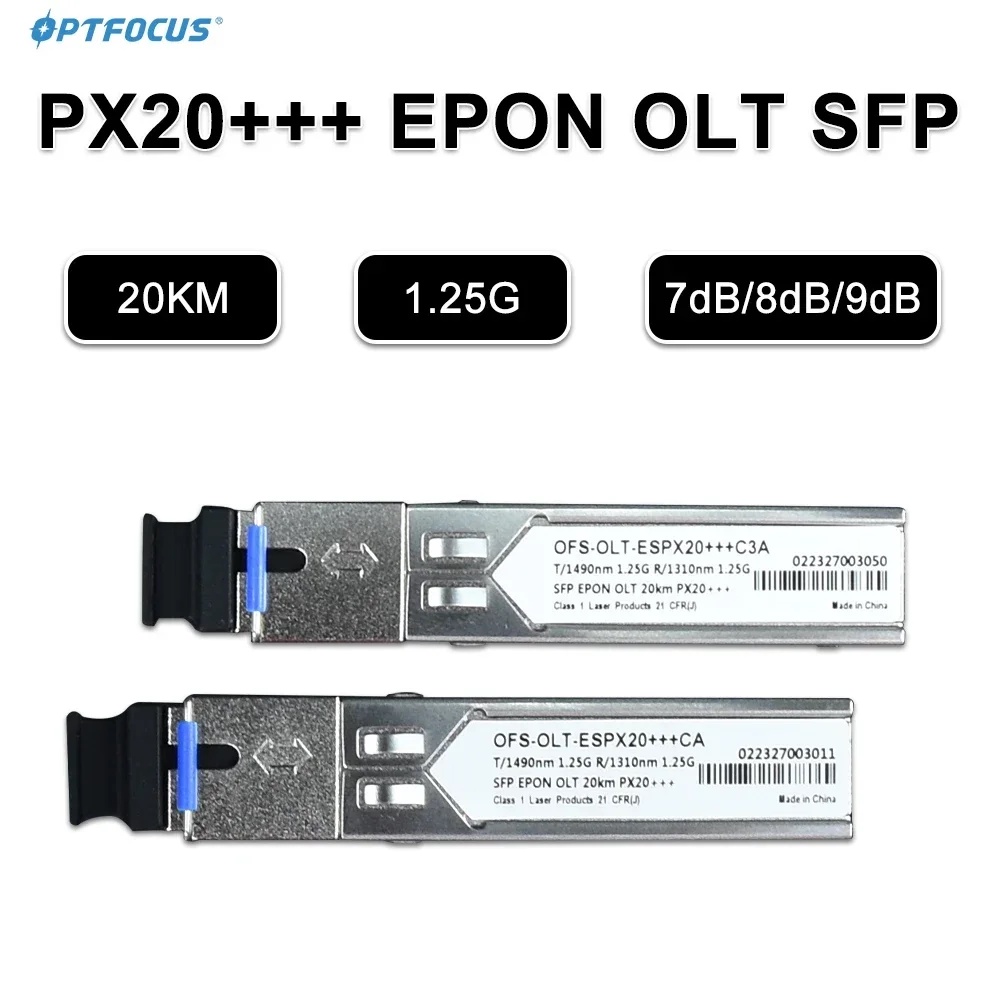 HAL EPON GBIC 7dB 8dB 9dB Mini GBIC 1.25G PX20+++ 20km EPON OLT C++ SFP Compatible with Fiberhome VS