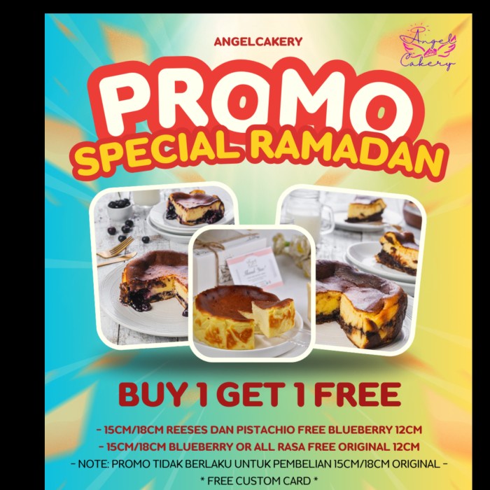 

PROMO BUKA PUASA BUY 1 FREE 1 BASQUE BURNT CHEESE CAKE + KARTU UCAPAN KODE 570