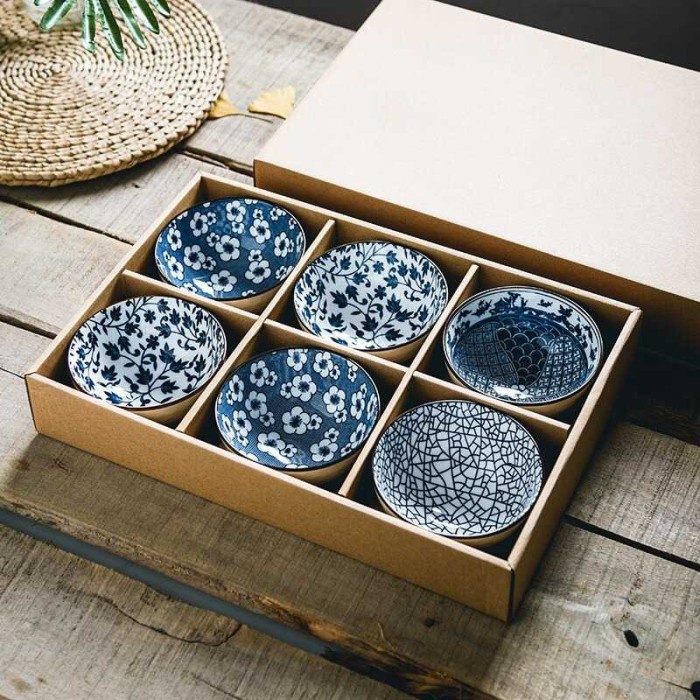Magkuk Cantik Mangkok Keramik Hadiah Kado Bowl Japanese Style 6 PCS
