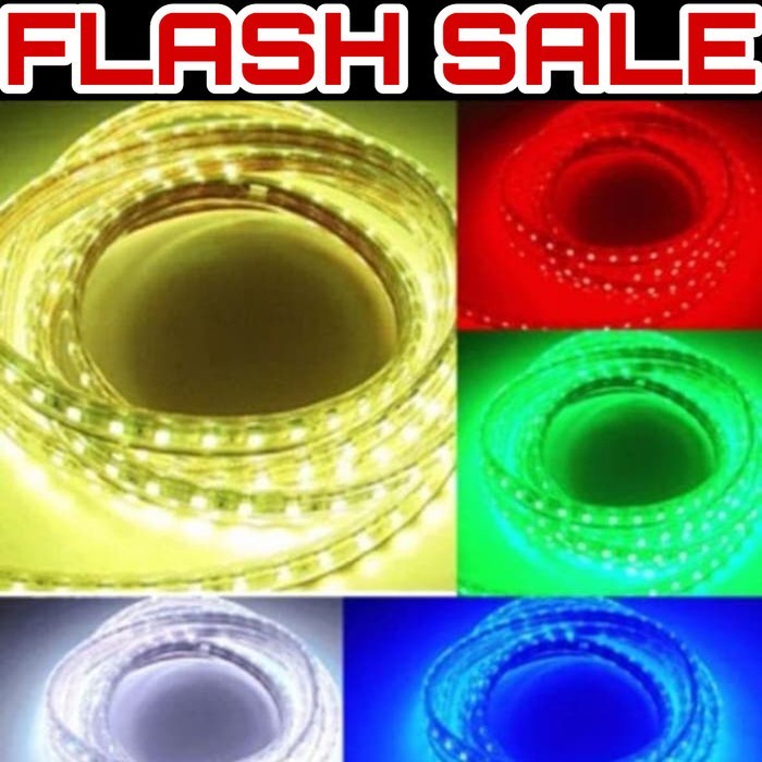 Terlaris- Lampu Led Strip Selang 5050 Outdoor 100 Meter 1 Roll Lampu Hias Cafe