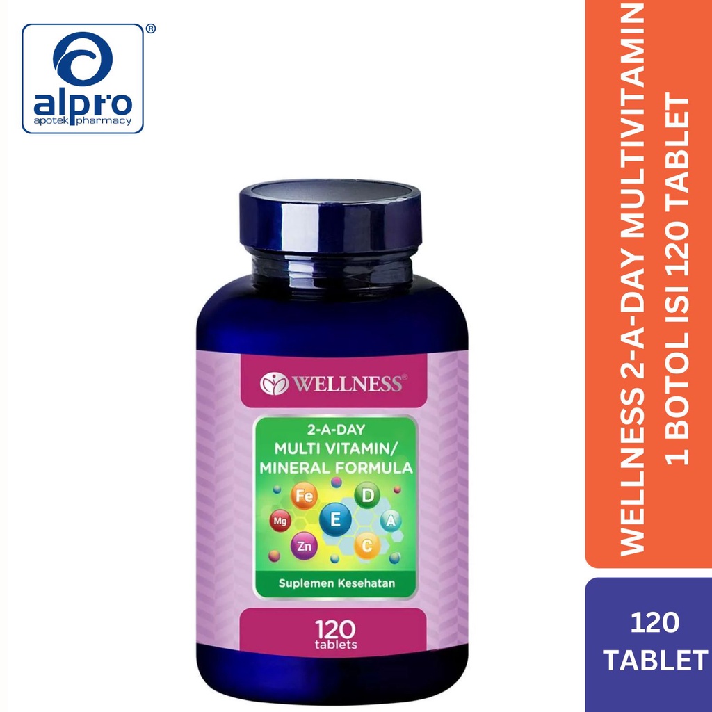 Wellness 2-A-Day Multivitamin Mineral 120S