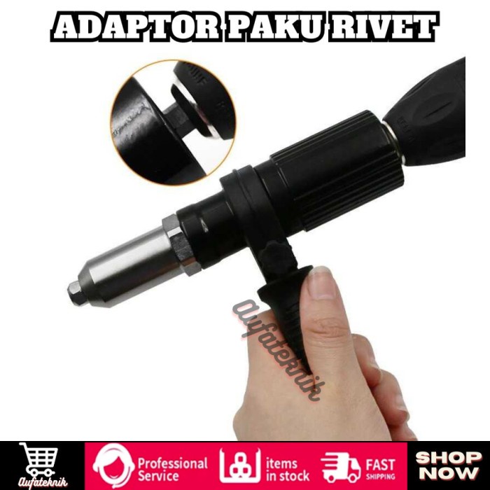Terlaris- Adaptor Rivet Mesin Bor Adaptor Listrik Kepala Paku Rivet Tangan