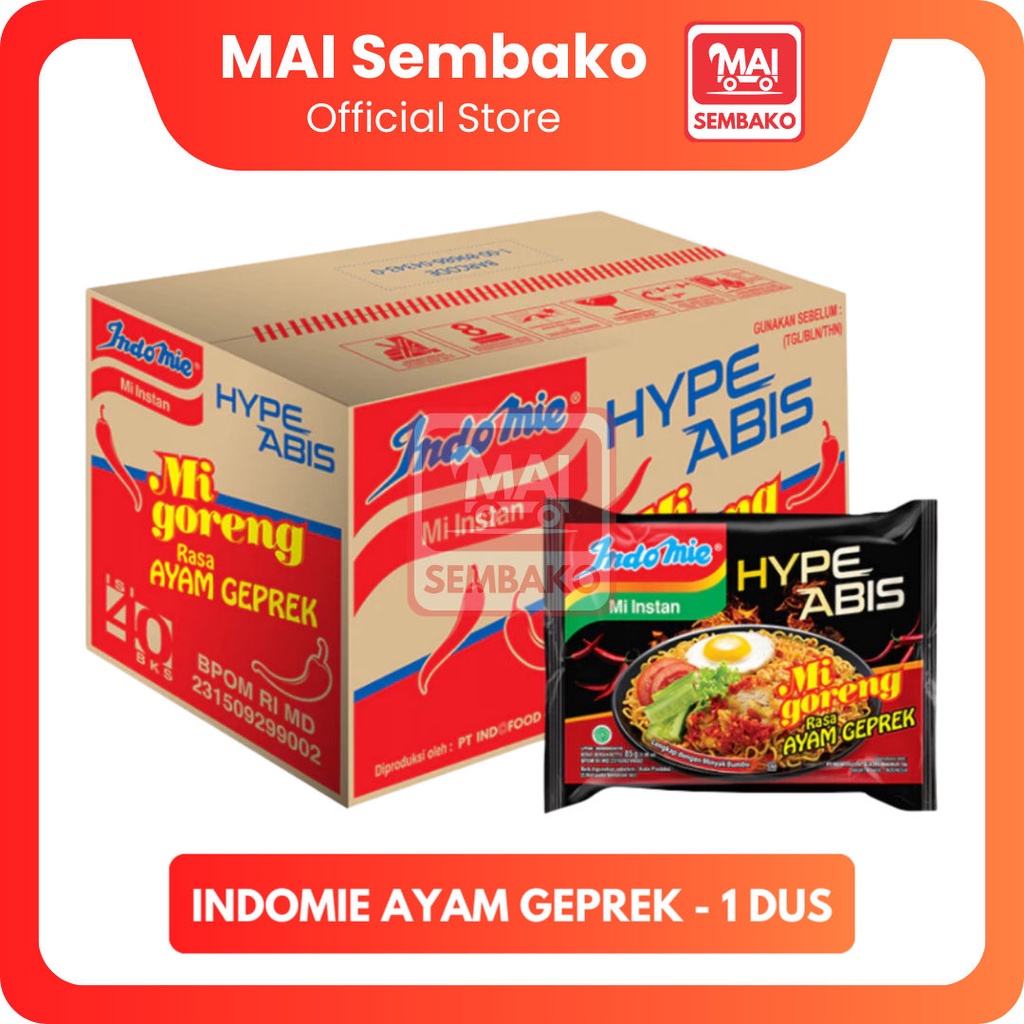 Indomie Ayam Geprek 1 Dus - Mie Instan Indomie Goreng Geprek Hype Abis