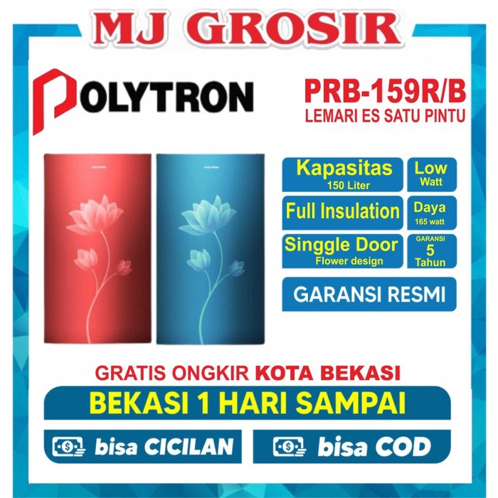 Kulkas Polytron Prb 159 Lemari Es 1 Pintu Prb159 Prb 159