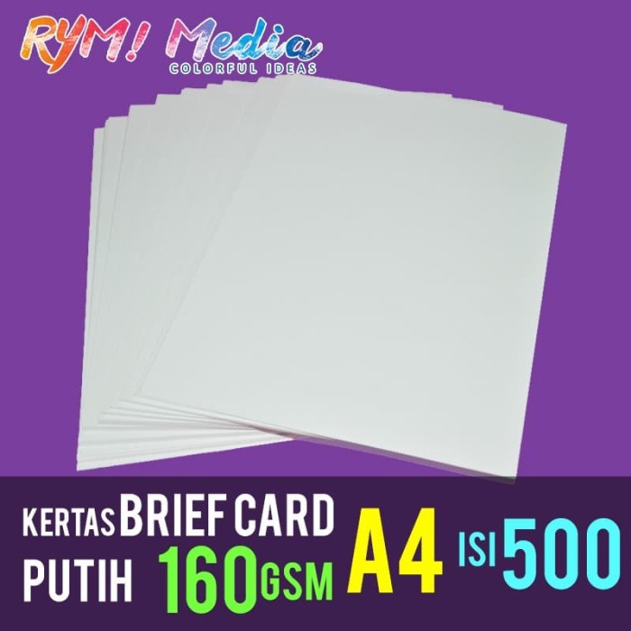 

500 Lembar Kertas Brief Card (BC) 160 gram A4 / Manila 160 gsm 1 rim