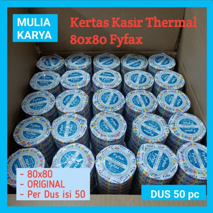 

Kertas THERMAL Fyfax 80x80 per Dus / Karton