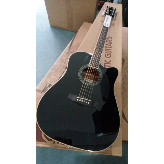 Ibanez PF15ECE-BK Dreadnought Cutaway Acoustic Electric Guitar