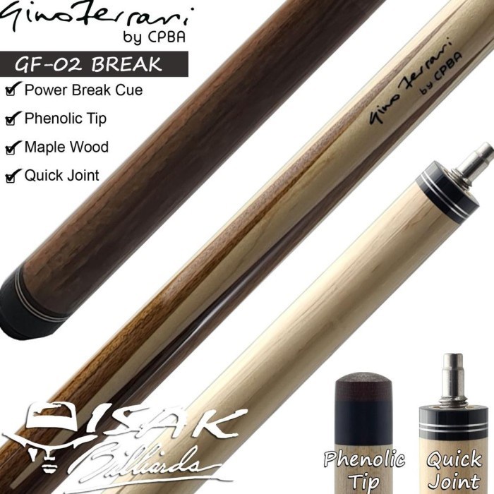 PROMO Gino Ferrari GF-02 Break Cue - Stik Brek Billiard Stick Brek Biliar