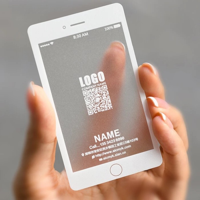 

200/500pcs PVC Business Card Transparent Plastic ID Cards Mobile Kode 1452