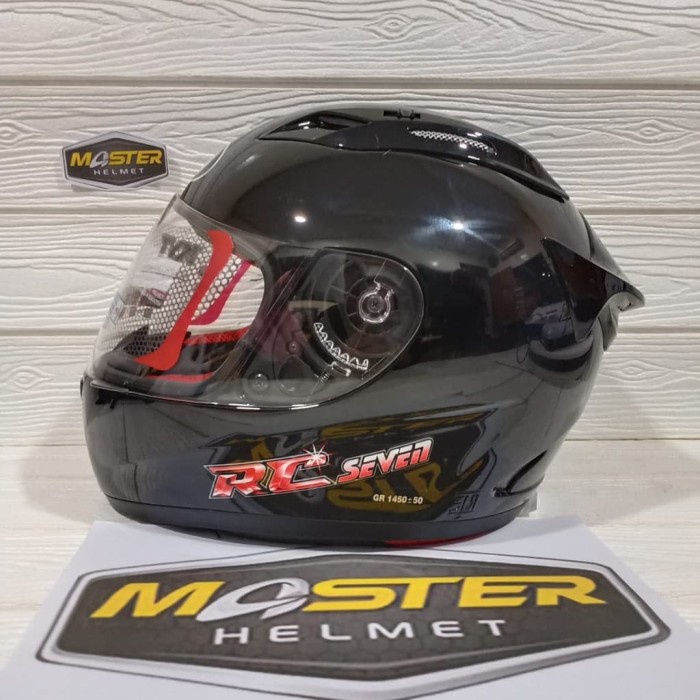 Helm Kyt Rc7 Solid Kyt Rc-7 Solid Full Face Black