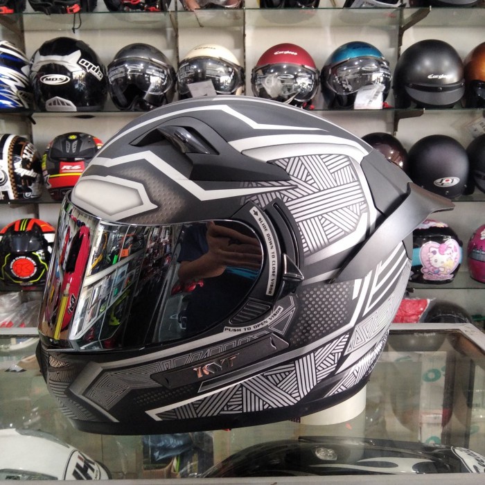 Helm Paket Ganteng Kyt K2 Rider Black Panther /Full Face