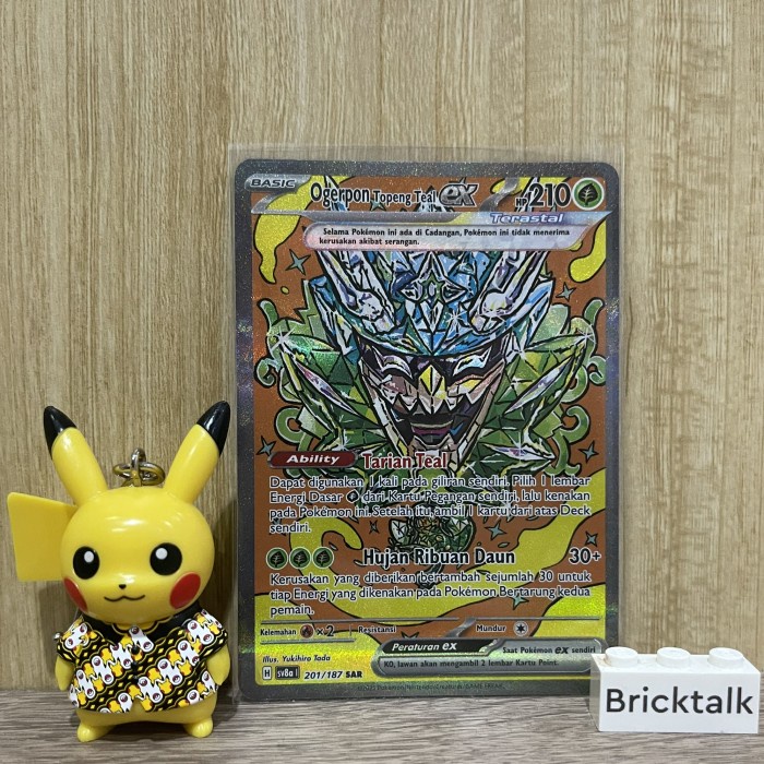 (BRI) Kartu Pokemon TCG sv8a Ogerpon Topeng Teal ex Terastal SAR 201/187 Trading Card Game Indonesia