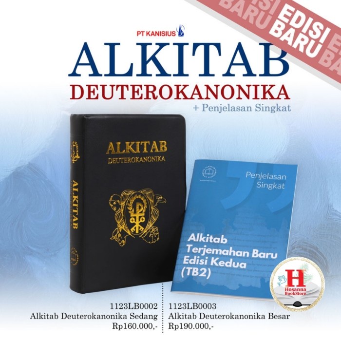 

Ready Alkitab Deuterokanonika Besar - Alkitab Katoilik Terjemahan Baru (Tb2)