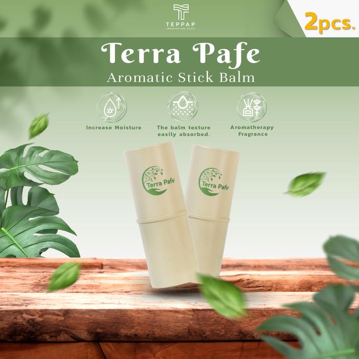 Terra Pafe Aroma Balm (2 buah) - Aroma Segar dan Menenangkan, Mudah Dibawa, Menyegarkan, Cocok untuk