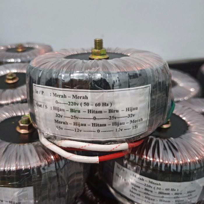 trafo toroid donat 5a ct32v - 25v murni Tembaga