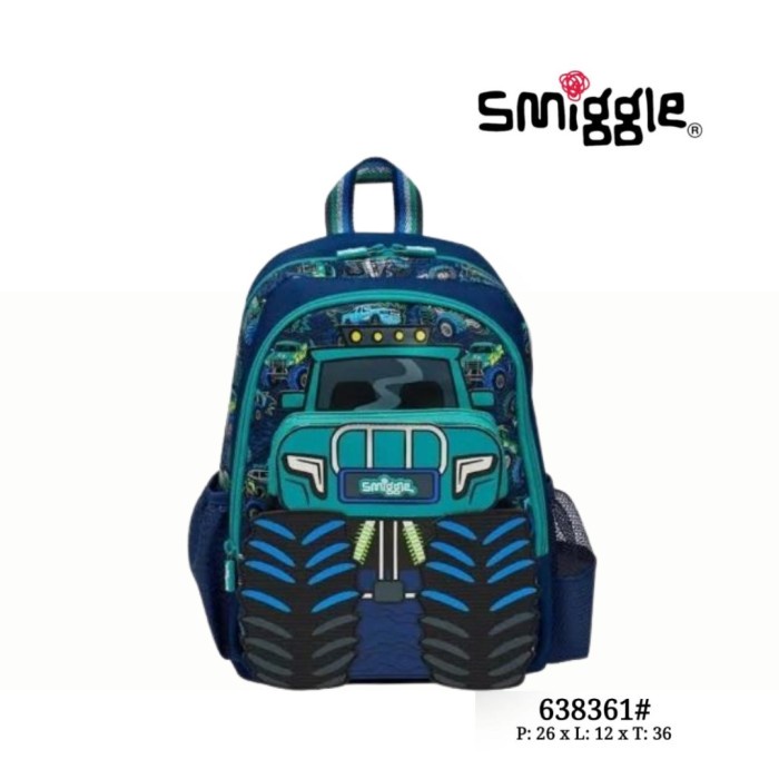 

FREE ONGKIR Smiggle Tas Ransel Anak TK Backpack Sekolah Tempat Pensil Botol Monster Truck