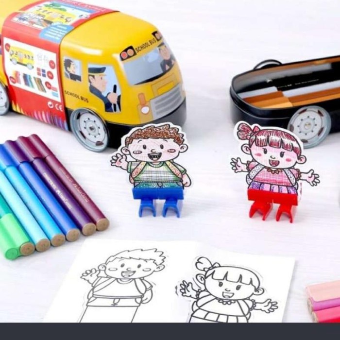 

PROMO SPECIAL Ready Stock Pensil Warna Faber Castell School Bus Packing Aman